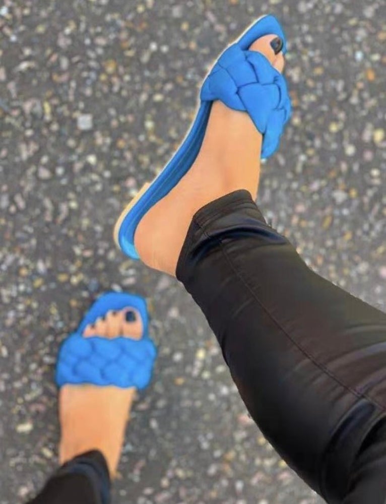 Blueberry square toe sandals