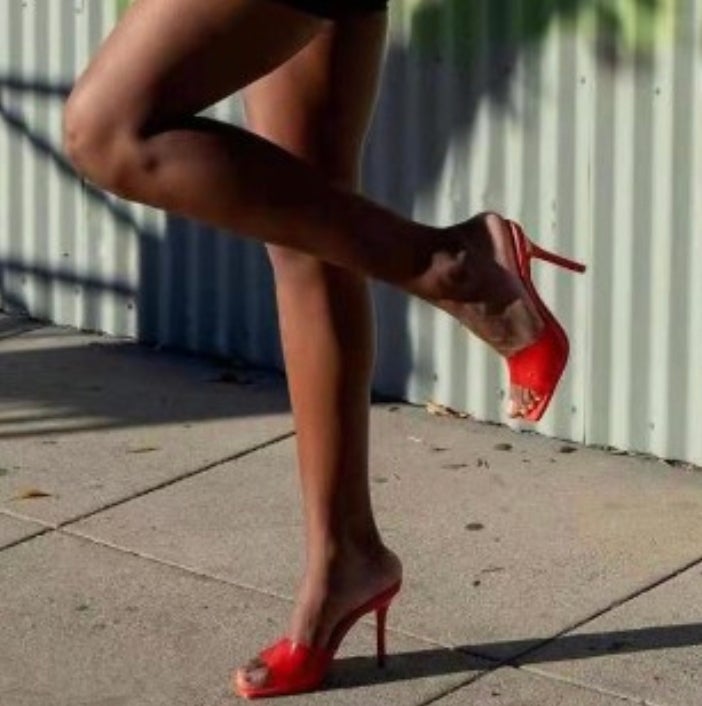 Red cherry stilettos heels
